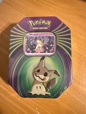 Pokemon Mimikyu Tin - Purple Green Artwork